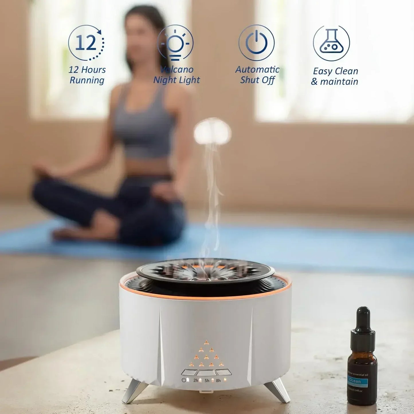 2025 Diffusers for Essential Oils Large Room Jellyfish Mist 350Ml Aromatherapy Diffuser for Home Bedroom Dropshipping